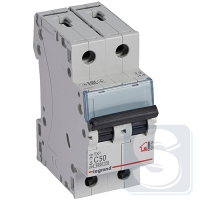 Автоматичний вимикач 2 полюси Legrand TX3 50А тип С 6кА