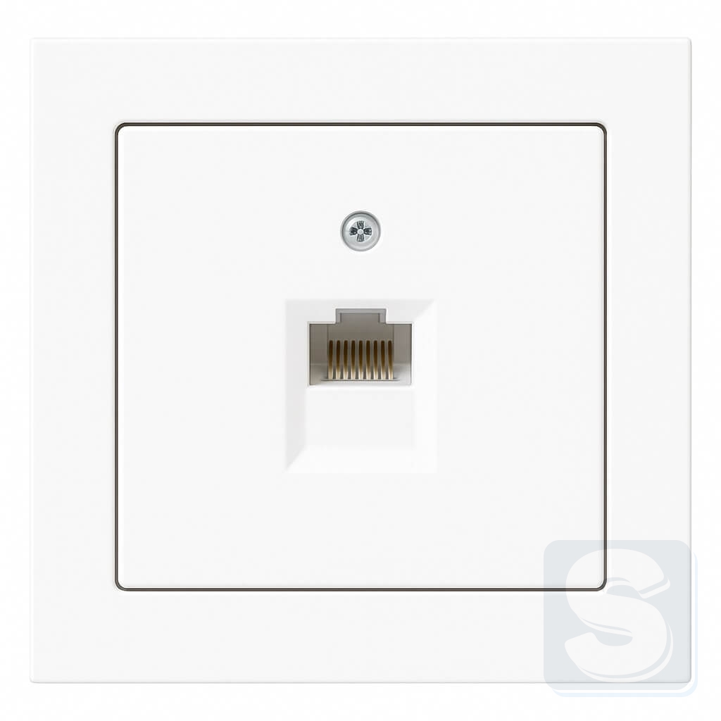 Комп RJ45 6кат біла Hager Berker Q3 (455401+14076089-Q3)