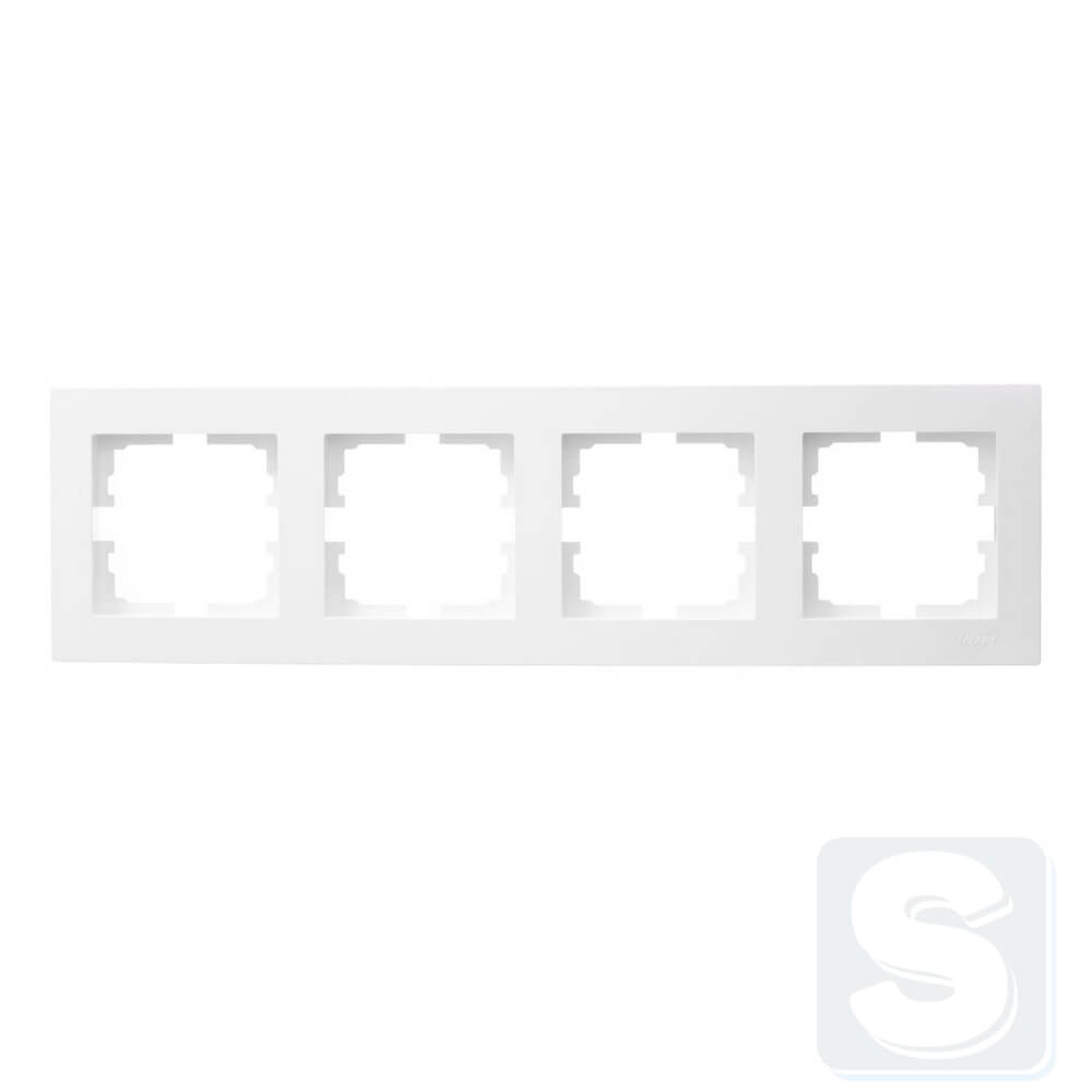 Рамка на 4 пости горизонтальна Lezard VESNA Білий (742-0200-149)