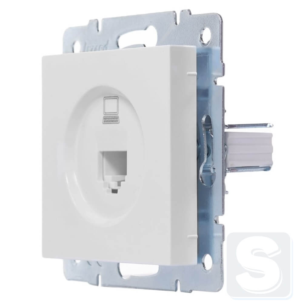 Розетка комп RJ45 cat 5 Lezard VESNA Білий без рамки 742-0288-139 -3