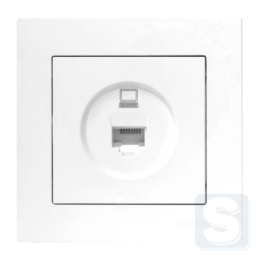 Розетка комп RJ45 cat 5 Lezard VESNA Білий без рамки 742-0288-139