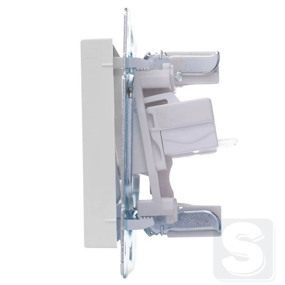 Розетка комп RJ45х2 cat 5 Lezard VESNA Білий без рамки 742-0288-141 -4