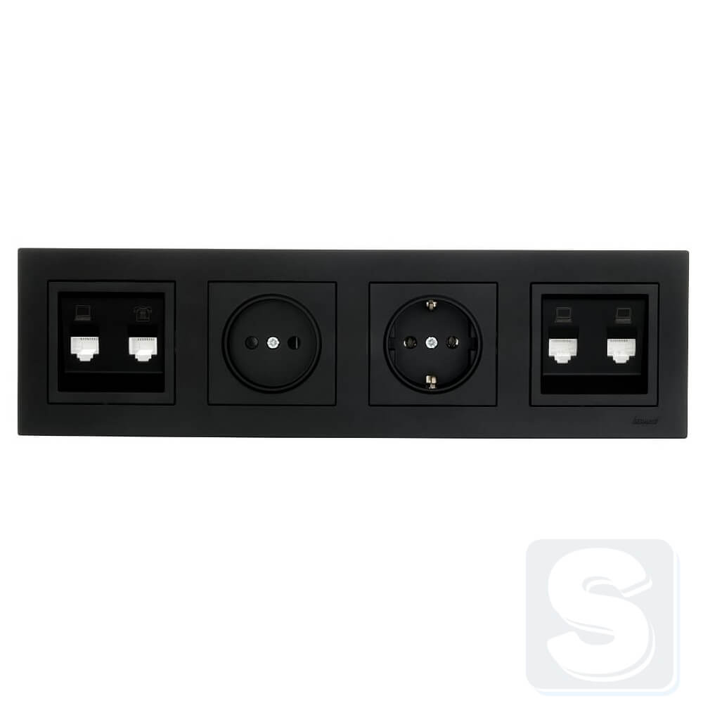 Рамка на 4 пости Lezard VESNA чорний антрацит 742-4200-149 -3