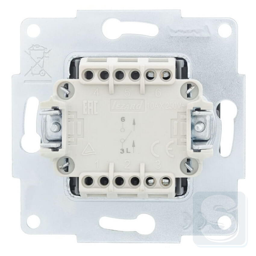 Вимикач 1кл Lezard VESNA чорний антрацит 742-4288-100 -3