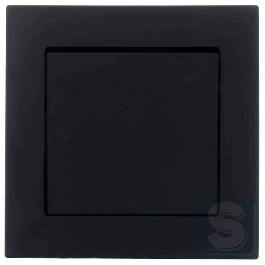 Вимикач 1кл Lezard VESNA чорний антрацит 742-4288-100