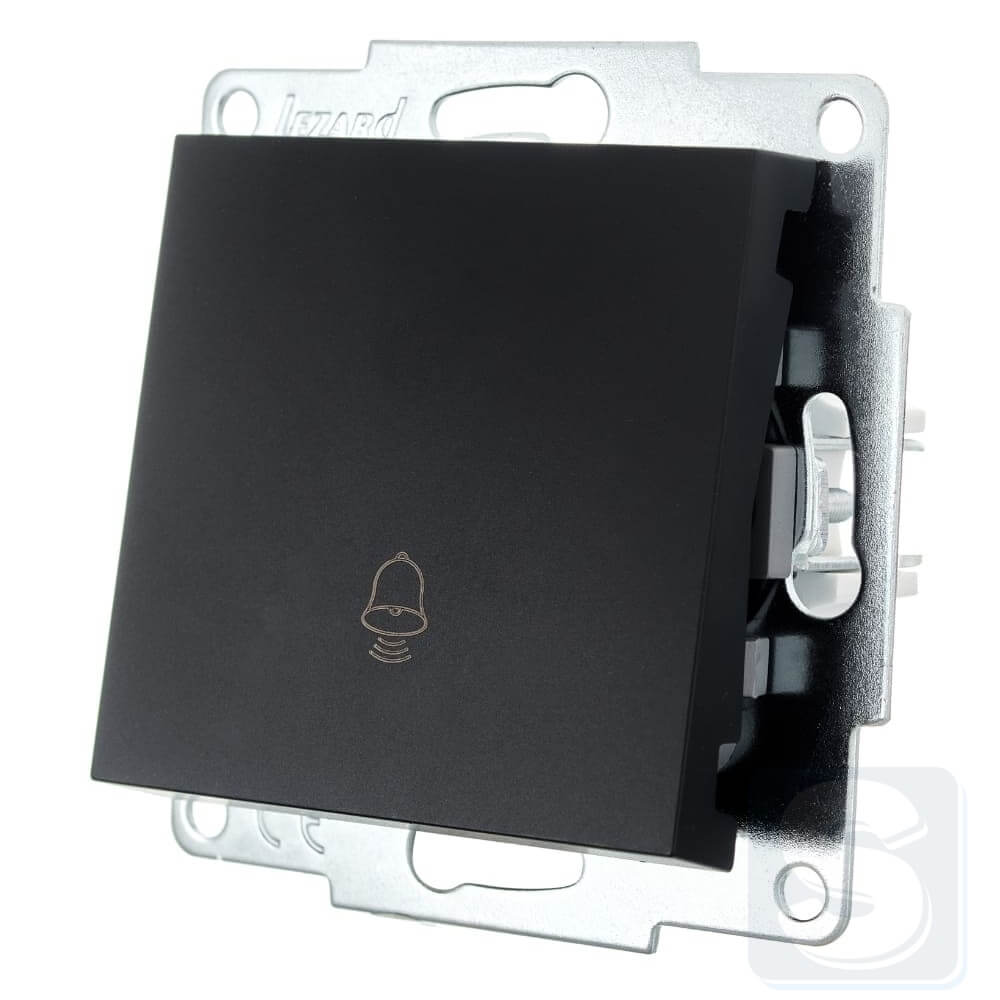 Кнопка дзвінка Lezard VESNA чорний антрацит 742-4288-103 -2