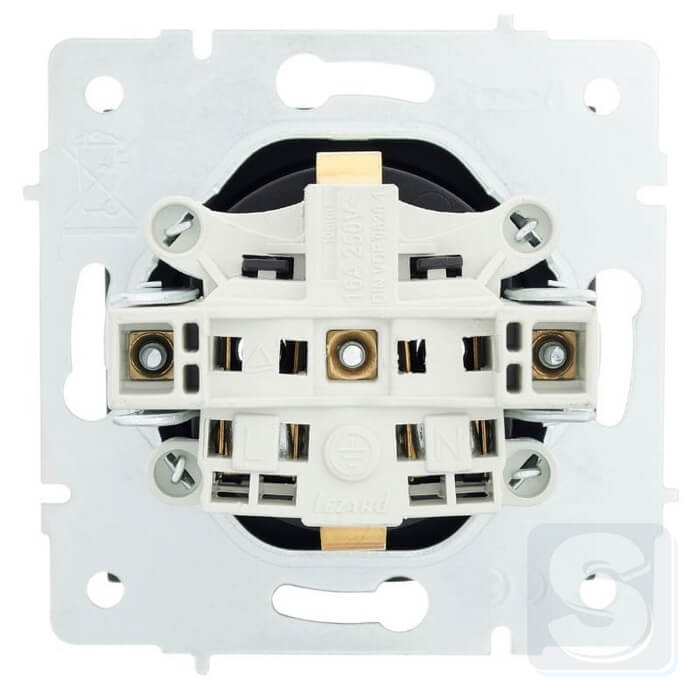 Розетка із з\к Lezard VESNA чорний антрацит 742-4288-122B -3