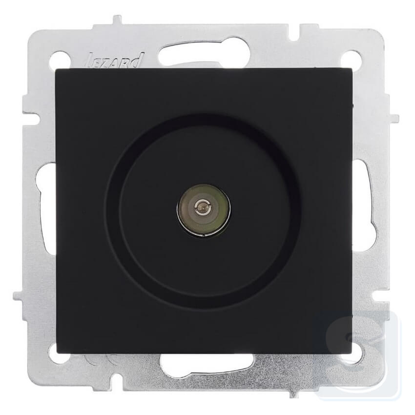 Розетка TV Lezard VESNA чорний антрацит 742-4288-129 -1