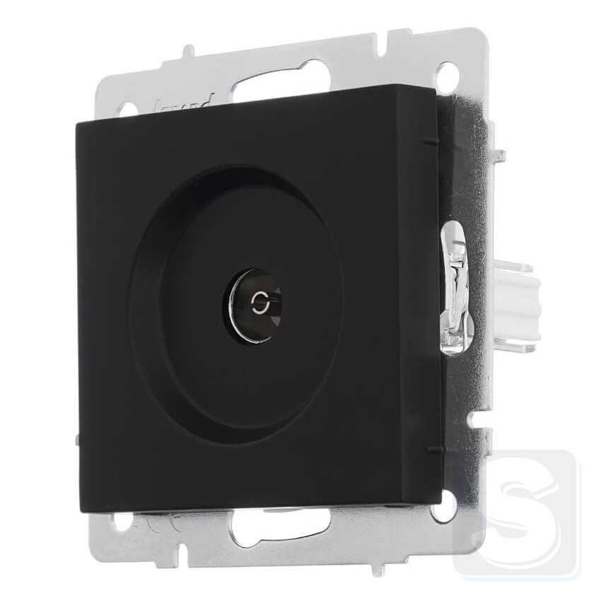 Розетка TV Lezard VESNA чорний антрацит 742-4288-129 -2