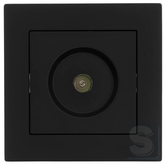 Розетка TV проходная Lezard VESNA черный антрацит без рамки (742-4288-129)