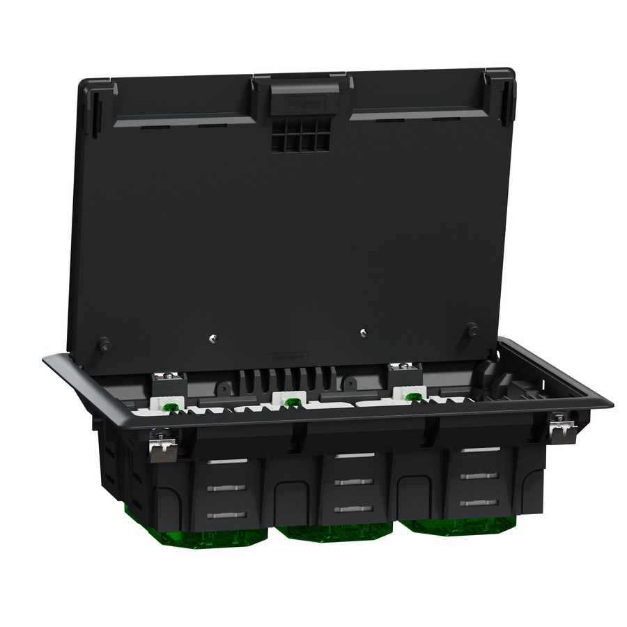 Підлоговий лючок на 6 постів Schneider Unica System (INS52122) -1