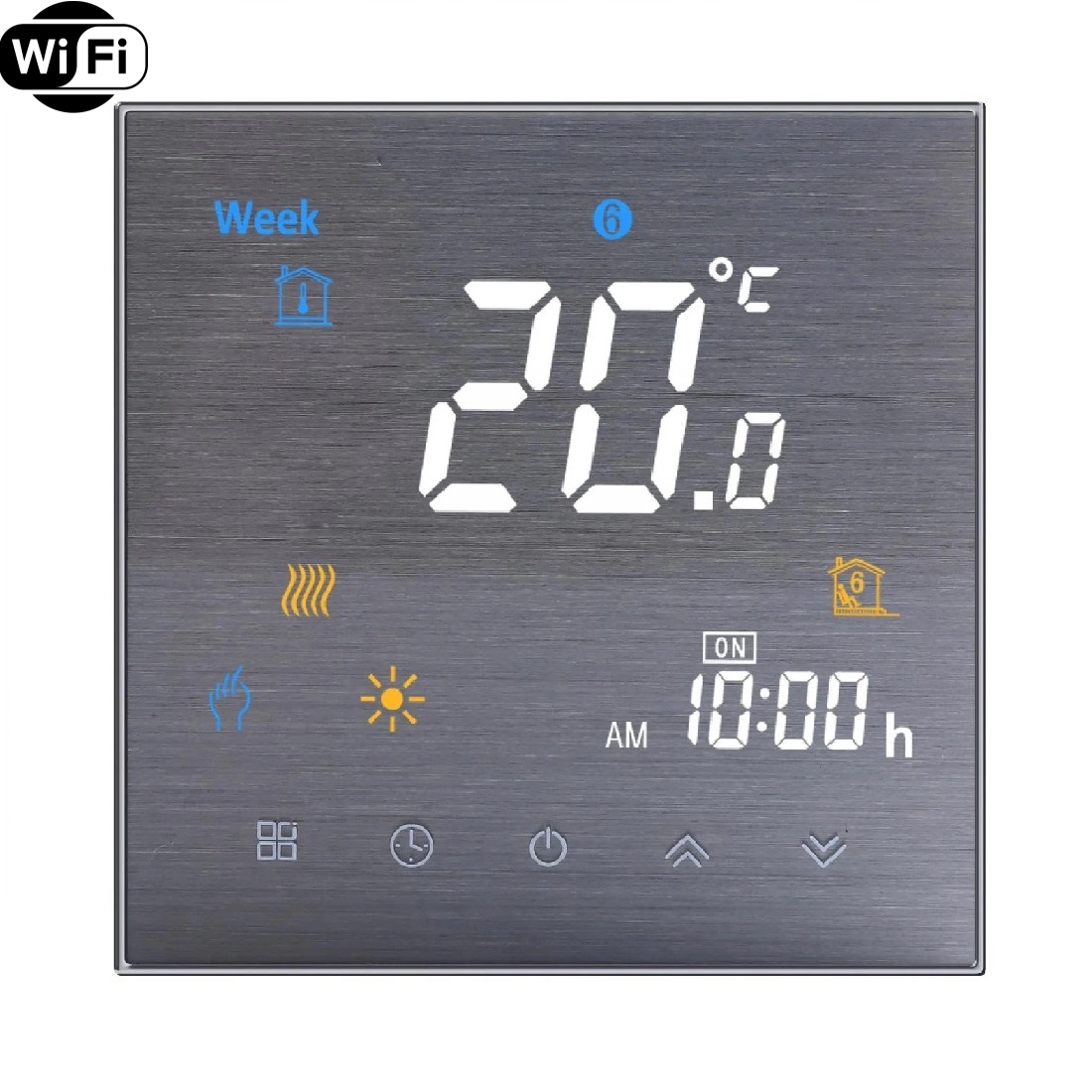 Wi-Fi Терморегулятор In-Therm PWT 003 Серый (Steel) сенсорний -1
