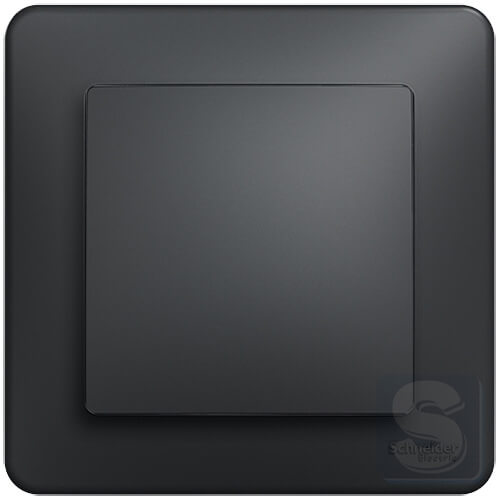 Одноклавишный выключатель Schneider Sedna Design Черный без рамки (SDD114101)