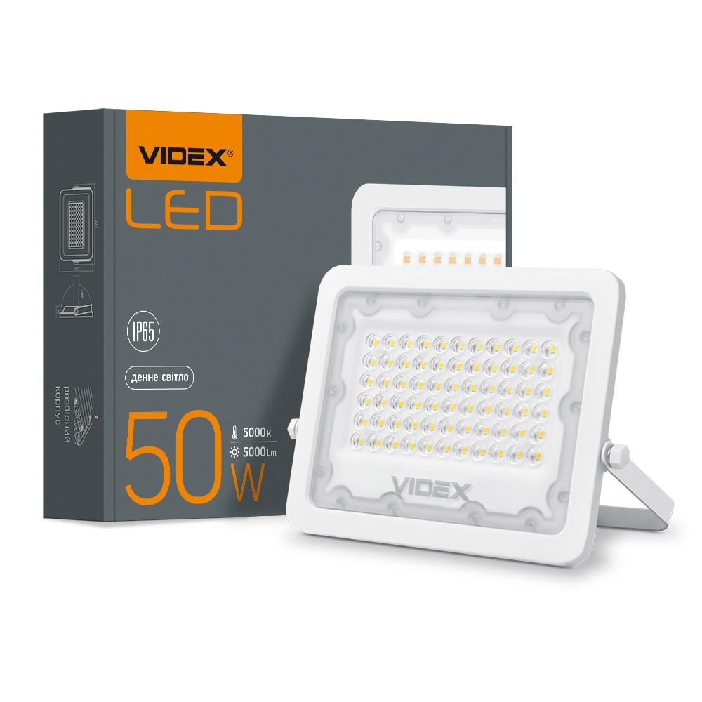 LED прожектор Videx F2e 50W 5000К IP65 VL-F2e-505W-1