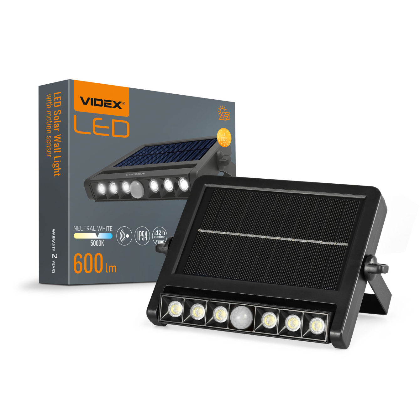 LED на солнечной батарее Videx 10W сенсорный VL-WLSO-025-S-1
