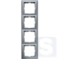 Рамка 4-кратная, горизонтальный\вертикальный монтаж, алюминий (оттенок серебристый), серия «S.1» (10149939)