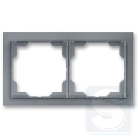 Рамка подвійна ABB Neo білий / сірий
