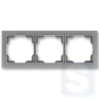Рамка тройная ABB Neo сталь