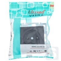 Розетка без з\к  Lezard VESNA чорний антрацит 742-4288-121B -3