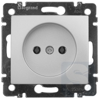 Розетка без заземлення Legrand Valena 770116 алюміній