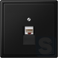 Розетка компьютерная JUNG LS990 чёрный графит матовый 