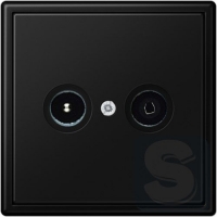 Розетка TV конечная JUNG LS990 чёрный графит матовый  