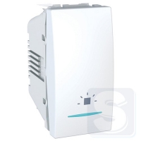 Кнопка "Світло" з підсвічуванням Unica 1 модуль біла MGU3.106.18LN