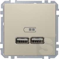 Розетка USB подвійна зарядний пристрій Schneider Merten D-Life Цукор