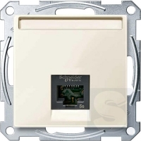 Розетка комп'ютерна RJ45 Merten System M бежевий ( MTN4575-0001+MTN469844 )