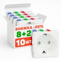 Комплект розеток с з/к 10шт. MGU3.036.1810