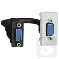 Розетка VGA female (VGA), 1 модуль, белый, Schneider UNICA NEW (NU343218)