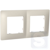 Рамка на 2 пост горизонтальний вертикальний монтаж монтаж Plank Classic слонова кістка (PLK1020131)