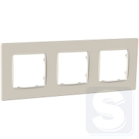 Рамка на 3 пост горизонтальний вертикальний монтаж монтаж Plank Nordic слонова кістка (PLK1030132)