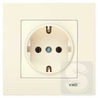 Розетка с з/к Viko Karre 90960108 крем