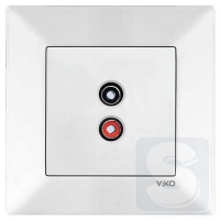 Аудиорозетка (для динамиков) Viko Meridian 90970037 белый